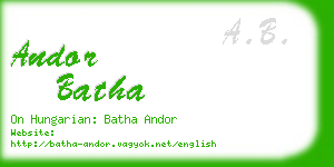 andor batha business card